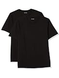 Amazon Essentials Men's Big-Tall 2-Pack Short-Sleeve Crewneck T-Shirt Shirt, -Black, 4XLT