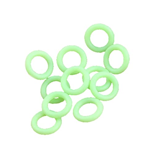 BESPORTBLE Keep Safe at Night 50 Pack Luminous Silicone Ring for Tent Stake Visibility Sunlight Charging