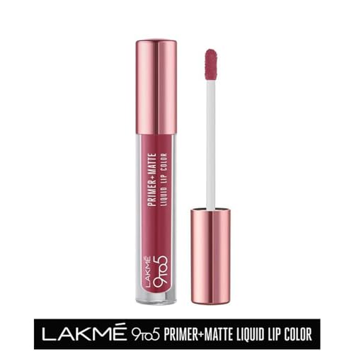 Lakmé 9to5 Primer + Matte Liquid Lip Color MP1 Everyday Pink - Image 2