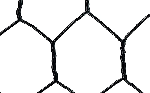 Sechseckgeflecht Sechseckdraht Maschendrahtzaun Kaninchendraht Kükendraht Hasendraht verzinkter Draht mit grüner Pulverbeschichtung 30 cm Hoch - 25 Meter lang - Maschenweite 13 mm
