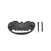 Renovators Supply Manufacturing Black Solid Brass Cabinet Door Bail Pull Antique Scalloped Design 4 in. RSF Rust-Resistant Powder Coat Finish with Mounting Hardware #2