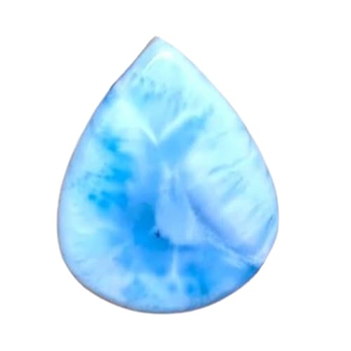 Larimar naturel cabochon poire 39x30mm pierre pour bague pendentif et collier DIY