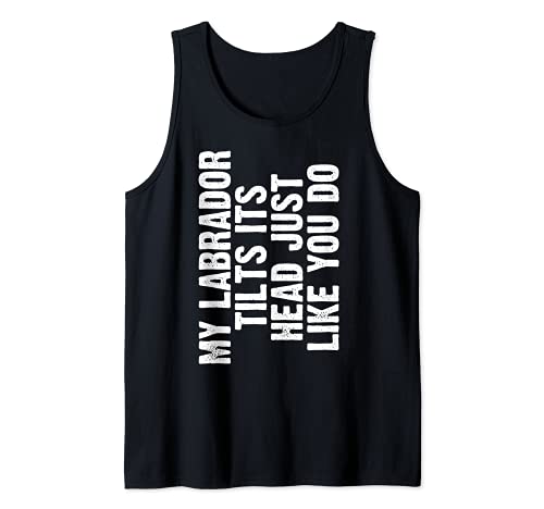 Labrador Funny Dog Lover Tilt Head Cute Men Women Girls Boys Canotta