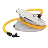 Gugxiom 9 Inch Foot Air Pump with HR Adapter for Halkey Roberts and Bravo Valves, Includes 5FT Breakage Proof Hose for Inflatable Boats, Kayaks and Swim Rings