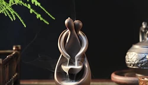 YYDS Incense Burner Backflow Incense Burner Holder Handmade Crafts Ceramic Waterfall Meditation Relaxation Durable Multifunction Home Decor Incense Holders