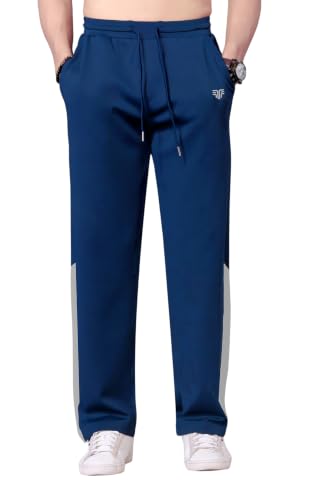 Image of Flapfit Men's Solid Pattern Spandex Track Pant with Ankle Length Drawstring Closure Type and Loose Fit Jogger Style