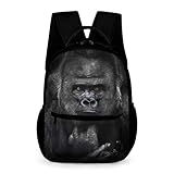 リュックサック 考えてるゴリラ 子供リュック 男の子 女の子 キッズ バックパック スクールバッグ 可愛い 通園リュック 子供用カバン A4対応 大容量 軽量 撥水 幼稚園 小学生 低学年 入学 遠足 プレゼント