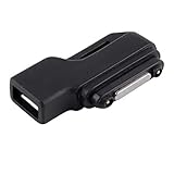 1.Este adaptador de cable de carga magnético se conecta para Sony para teléfono inteligente xperia al adaptador de cable Micro USB.
