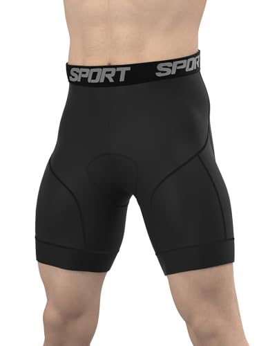 Shorts ciclismo hombre transpirable con acolchado de silicona miniatura 7