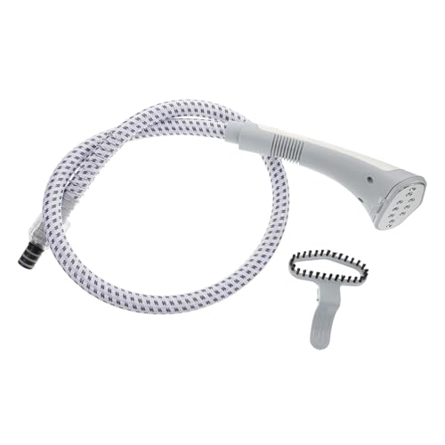 DOITOOL Steam Hose with Brush Attachment for Garment Steamer Durable Plastic Tube for Ironing and Cleaning Compatible with Various Brands Easy Installation Optimal Heat Transfer