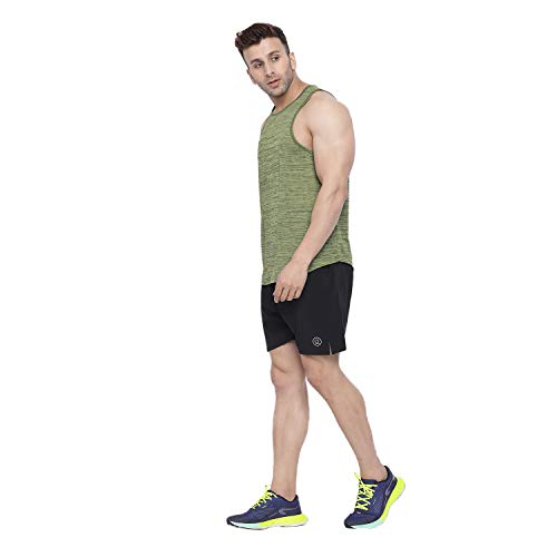 Image of CHKOKKO Men Polyester Printed Gym Co-Ord Sets Sleeveless Tank Top With Shorts