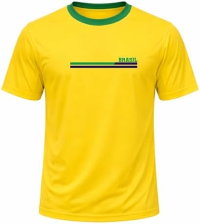 Camiseta Dry Brasil Listras Copa do Mundo Hexa Seleção Brasileira