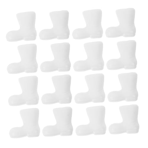 Cabilock 24Pcs Mini Christmas Boots Miniature Shoes Models Cute Plastic Santa Boots for Dollhouse Craft Projects Holiday Decorations DIY Ornaments Micro Scene Accessories