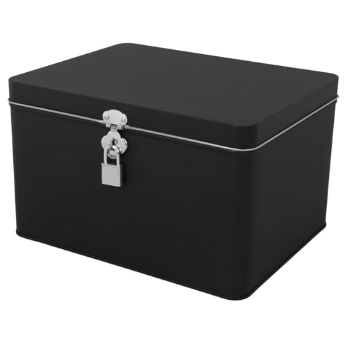 GARVALON ブリキ製収納ボックス キャンディボックス 盖付き 装飾属箱 正方形 スナック 収納ケース クリスマスビスケット缶 ブリキ箱 家用整理グッズ