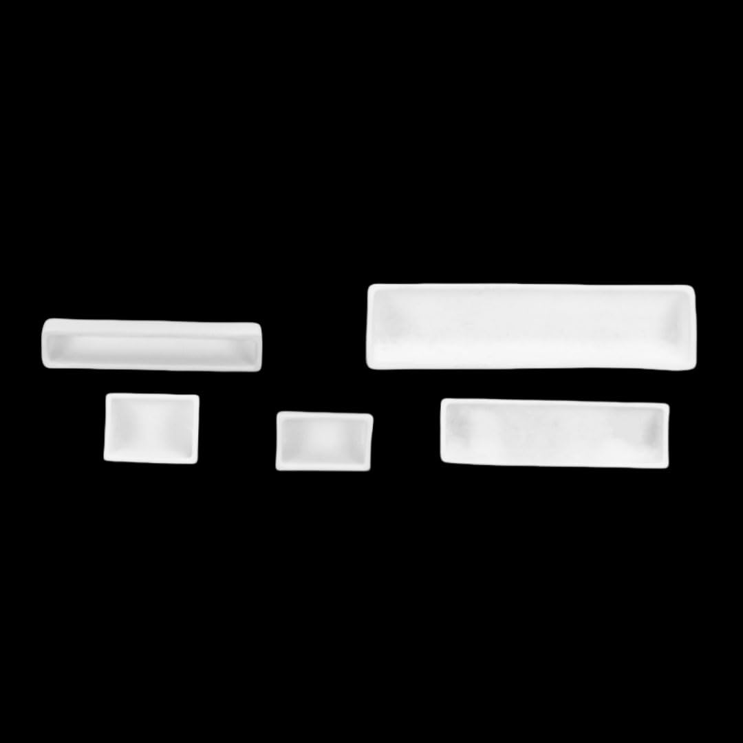 Hochreiner Korundtiegel aus 99% Aluminiumoxid mit quadratischem Bogenboden for die thermische Analyse im Labor – 1 Stück(250 * 40 * 60mm)
