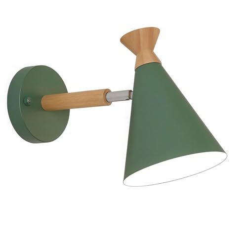 KXKLGWHN Minimalist Style Wrought Iron Wall Sconce, Unique Trumpet-Shaped Wall Lampshade, E26 Source, Single-Head Wall Light, Porch Entrance Decorative Lighting Fixture
