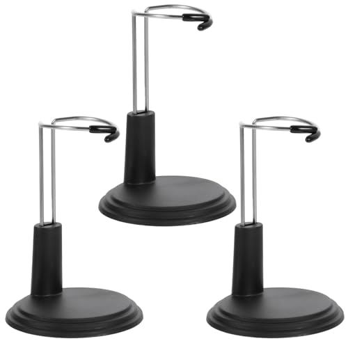 Didiseaon 3 Piezas Soporte para Muñecas Negro Estable Multiusos Exhibidor Creatividad