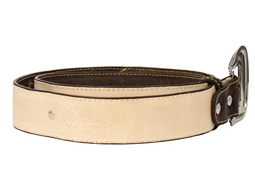 El Presidente Mens Brown Ranger Star Concho Cowboy Belt Overlay Leather4