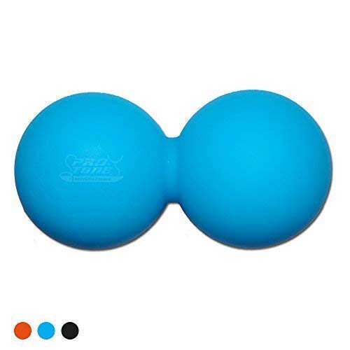 PROTONE - Pelota de Lacrosse para Masaje de los Puntos gatillo - Cacahuete Roller Herramienta para Profundo Masaje Muscular (Azul)