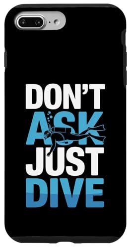 Don't Ask Just Dive �X�L���[�o�_�C�r���O���D�� �I�[�V���� �X�}�z�P�[�X iPhone 7 Plus/8 Plus �p