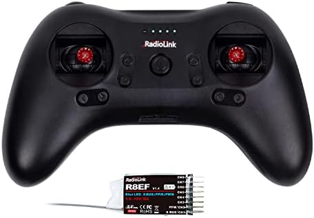 Radiolink T8S 8 Channels 2.4GHz RC Transmitter and Receiver R8EF RX, Remote and Controller Built-in Rechargeable Battery for Quad/Airplane/Car/Boat and More (Mode 2 Left Hand)