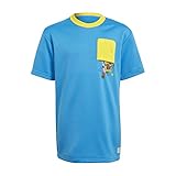 Una camiseta de rizo francés con un gráfico de ladrillos LEGO.
