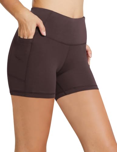 Image of baleaf Women's High Waist Biker Shorts with 3 Pockets