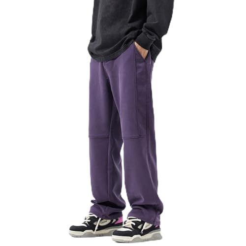 Jeans Pants Trouser Denim Spring and Autumn Lyocell Stretch Straight Drop Men's Patchwork Design Sense Youth Loose Long