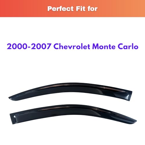 Image of KPY Rain Guards Fit for 2000-2007 Chevrolet Monte Carlo, Out-Channel Window Visors Vent Wind Deflectors 2PC, Car Accessories for 00-07 Monte Carlo