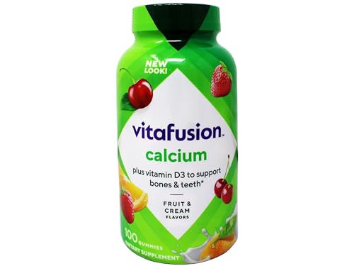 VitaFusion Calcium 500 mg Dietary Supplement Gummies Natural Fruit and Cream Flavors - 100 ct, Pack of 2 - Image 3