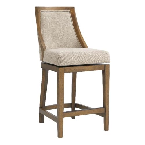 Image of Alaterre Furniture Ellie Counter Height Swivel Stool, Brown, 41 inch