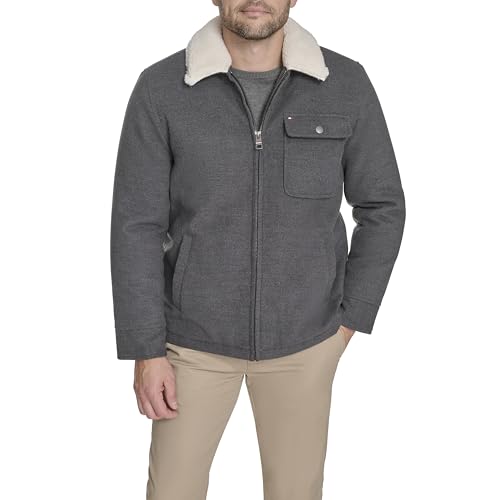 Veste en laine mélangée isolante Tommy Hilfiger et son col Sherpa protecteur