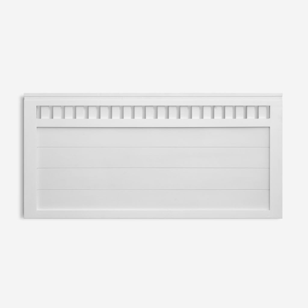 Muebles Cabecero de Madera Bora (Flotante), para Pared. para Camas de 150 | Cabezal Madera Pino | Dormitorio Matrimonio (Blanco, Cama 150 (160 cm))