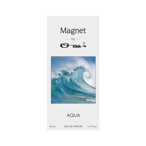 Image of Ossa Magnet Aqua Perfume for Men & Women, 30ML With Bergamot, Patchouli, Cedarwood, Sandalwood, Musk | Premium Long Lasting Fragrance | Oceanic Scent for Daytime Events and Adventures