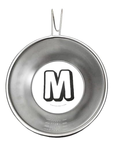 SPLASH FLASH アルファベット シェラカップ ステンレス 直火 イニシャル 目盛り付き 浅型 日本製 燕三条 (M)