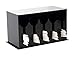 Mind Reader Plastic Dispenser Utensil Stand, 5 Compartment, Black