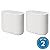 iDesign Small Oval Plastic Bathroom Trash Cans - Ideal for Bathroom, Bedroom, or Office - Set of 2 - White