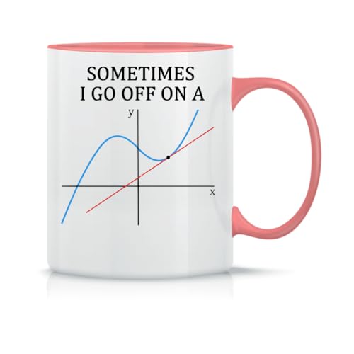 Sometimes I Go Off On A Tangent Taza de Té y Café de Cerámica Clásica Blanca Negra y Rosa Mágica 330ml Sometimes I Go Off On A Tangent Taza de Té y Café de Cerámica Clásica Blanca Negra y Rosa Mágica 330ml