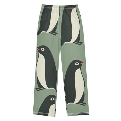 ZZXXB Cute Penguin Boys Long Pants Soft Trousers Elastic Waist Kids Lounge Bottoms with Pockets S-XL