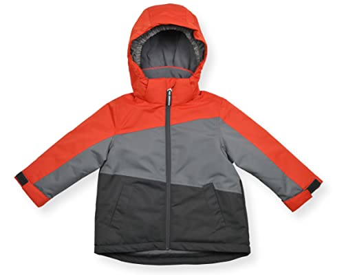 Image of Arctic Quest Boys' Bib Snow Pants and Ski Jacket Water-Resistant Snowsuit For Kids Winter Hooded Jacket, Bold Spice, 5-6