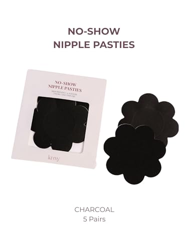 Image of Krvvy No-Show Nipple Pasties | 5 Pcs Nipple Covers | Disposable Nipple Breast Covers for Women (5 Pairs)