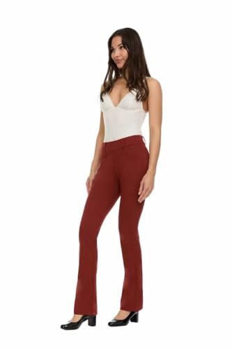 ZayWay Women's Stretch Bootcut Dress Pants with Pockets - Wear to Work - Ponte Treggings2