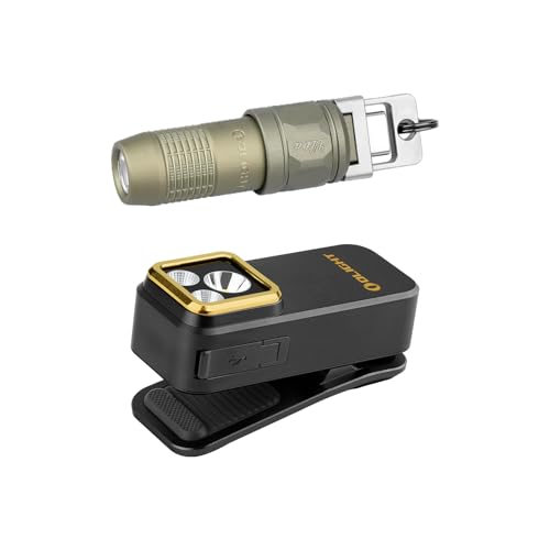 Image of OLIGHT iUltra 80 Lumens Mini Keychain Light Bundle with Oclip Pro S EDC Flashlight Clip-on Light, 600 Lumens Type-C Rechargeable with White LED, UV and RGB