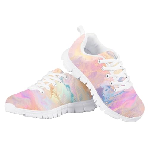 MARSVOVO Summer Lace Up Sneakers for Girls Outdoor Comfortable Running Shoes Non Slip Daily Versatile Athletic Footwear2