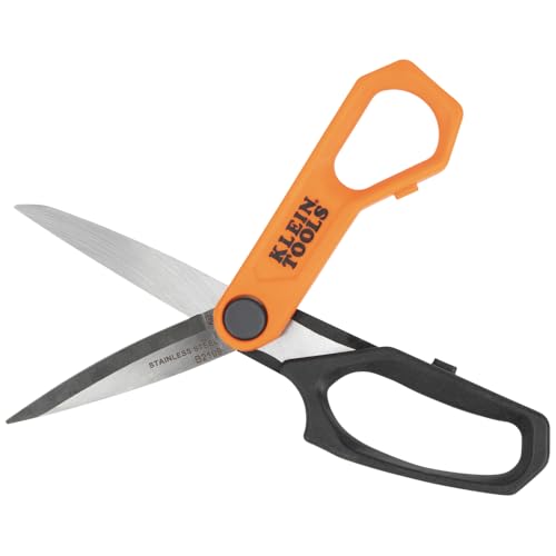 Klein Tools B2109 Heavy Duty Scissors, Multipurpose Utility Shears for Cutting Fabric, Cardboard, Plastic, Metal and More, Stainless Steel, 9-Inch image 4
