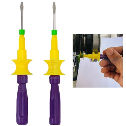 Sewing Tool Bobbin Winder 3-in-1 Screwdriver, Bobbin & Tube Filler | Pack of 2 (Yellow) | Universal Fit for All Sewing Machines – Home & Industrial Use – Fast Bobbin Filling Tool