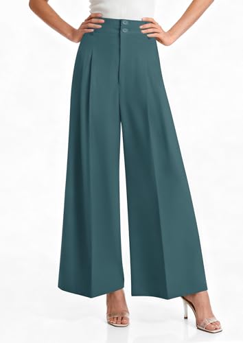 Image of PRETTYGARDEN Women's High Waisted Wide Leg Dress Pants