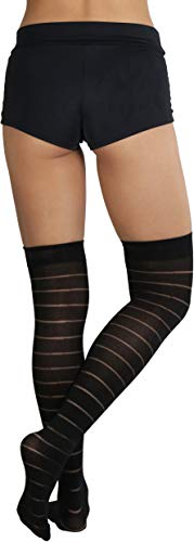 Image of ToBeInStyle Women's Nylon Thigh High Schoolgirl Opaque Stockings