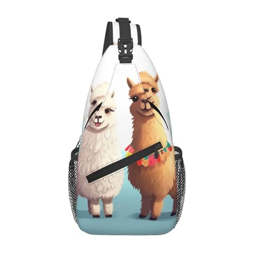 Bolso tipo sling unisex negro para viaje y senderismo miniatura 1