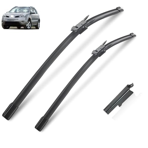Balais d'essuie-glace silencieux en caoutchouc souple pour voiture Koleos 1 avant 600 475mm